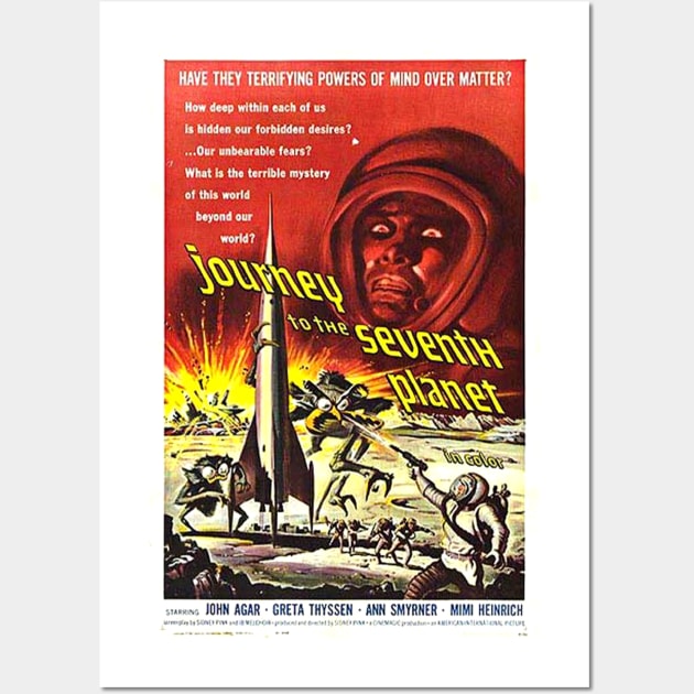 Classic Sci-Fi Movie Poster - Journey to the Seventh Planet Wall Art by Starbase79